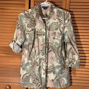 Karen Scott Paisley Blouse